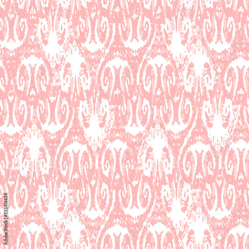 Ethnic Vector Pattern. Bohemian Peacock Print. Fashion Retro Art. Abstract Modern Batik. Geometric Ikat Seamless Design. Vintage Ornament. Rhombus Watercolor Background. 
