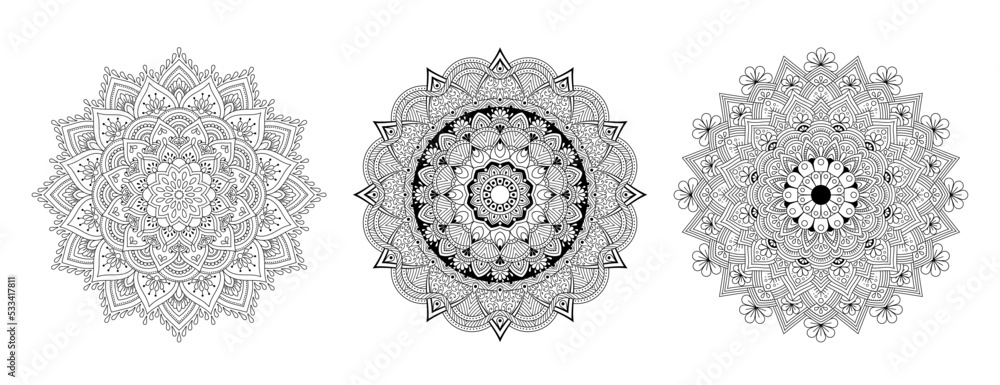 luxury ornamental mandala design, black and white line art, Oriental vector Indian style. luxury ornamental mandala design, black and white line art, Oriental vector Indian style.