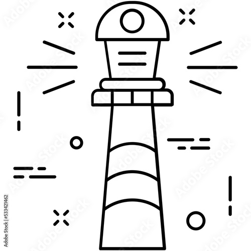 Lighthouse Line Vector Icon