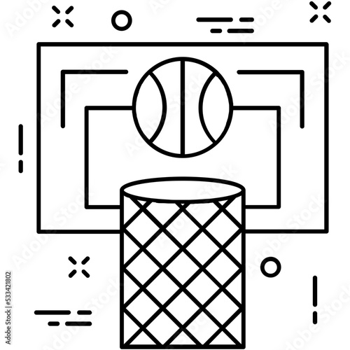 Backboard Line Vector Icon