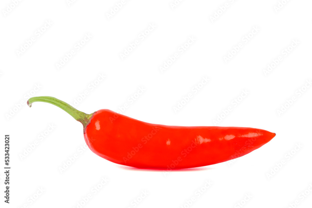 fresh red pepper. isolated on white background.