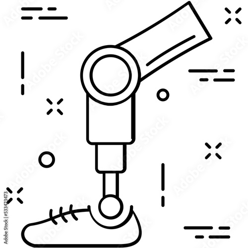 Prosthesis Line Vector Icon