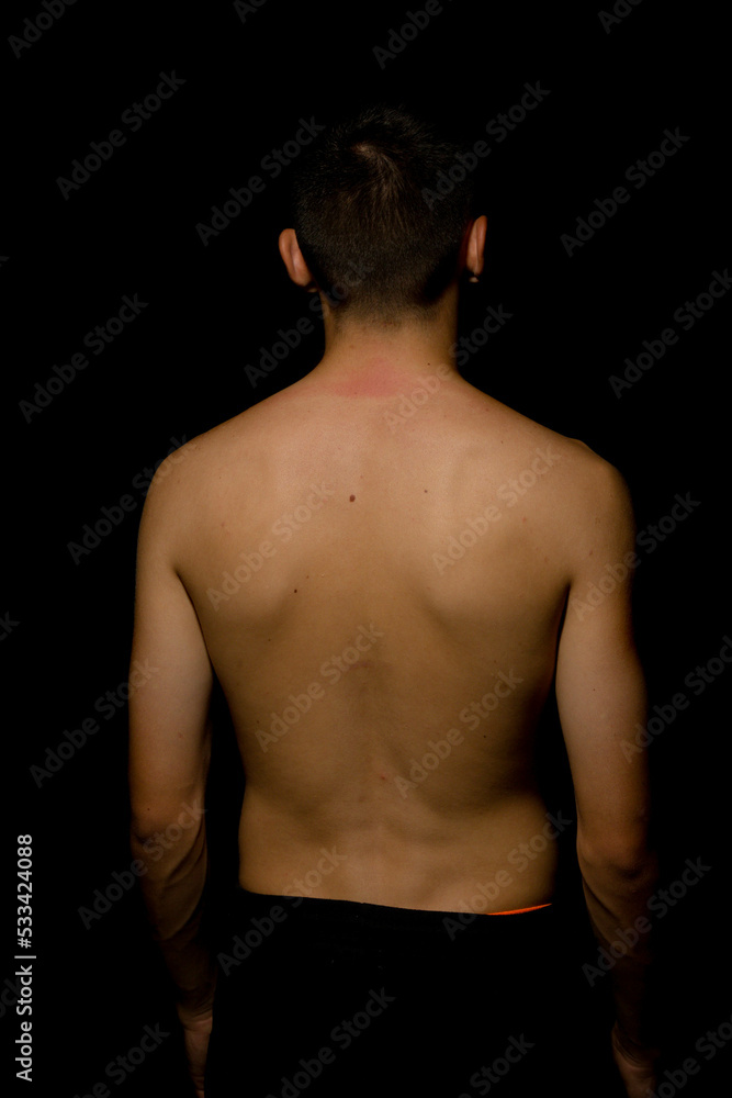 Nineteen year old teen boy shirtless back Nineteen year old teen boy shirtless back