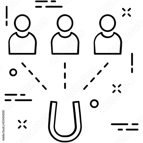 Attraction Line Vector Icon