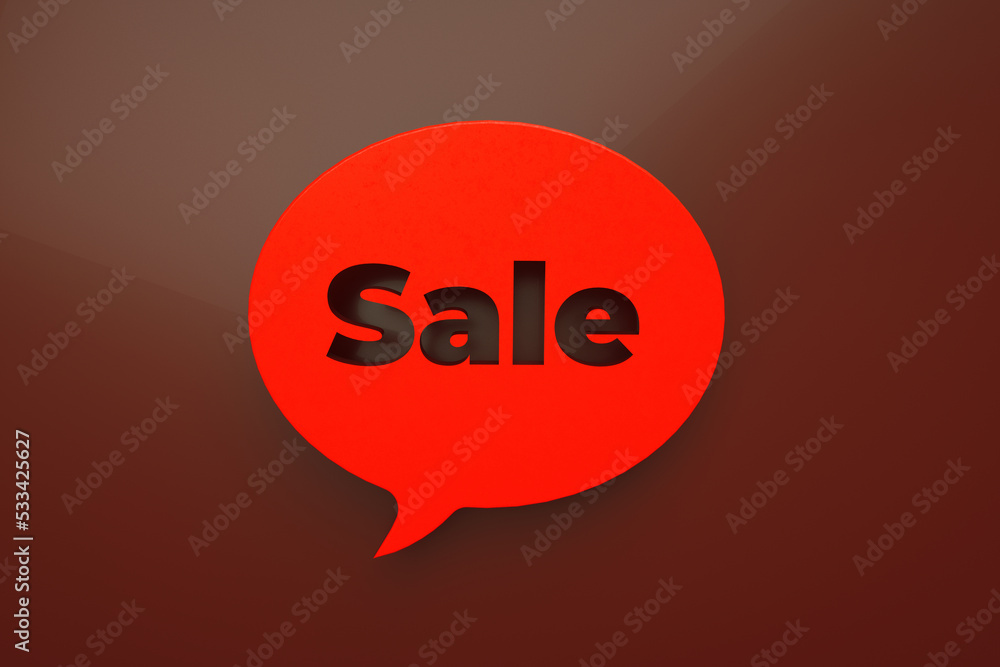 speech bubble with inscription sale, 3d render speech bubble with inscription sale, 3d render