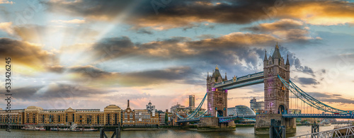 The Tower Bridge magnificence in London
