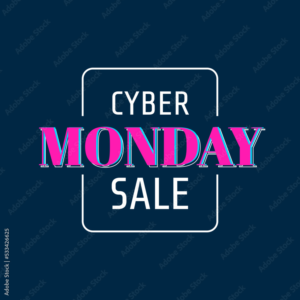 Fototapeta premium Cyber Monday sale post design