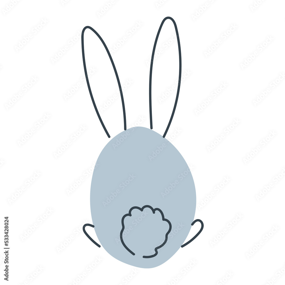 Funny rabbit in doodle style. The bunny is a symbol of 2023. Hare Vector graphics isolated on white background. Funny rabbit in doodle style. The bunny is a symbol of 2023. Hare Vector graphics isolated on white background.