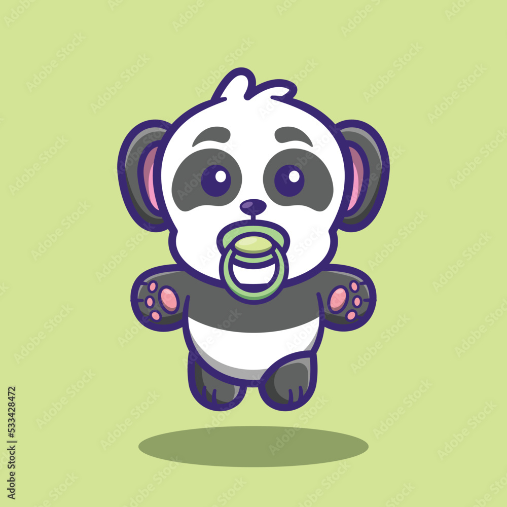 cute and adorable baby panda character cute and adorable baby panda character