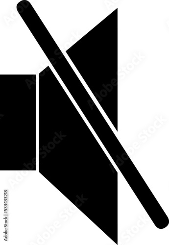 Vector illustration of sound icon or muted volume