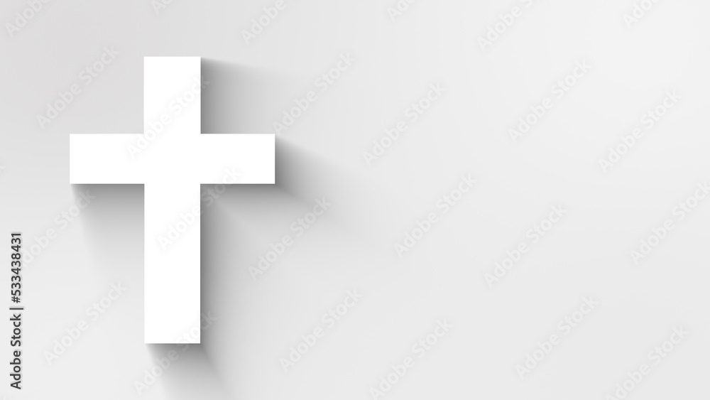 Cross Symbol clean white mood symbolizes Innocence Faith and Christianity Cross Symbol clean white mood symbolizes Innocence Faith and Christianity