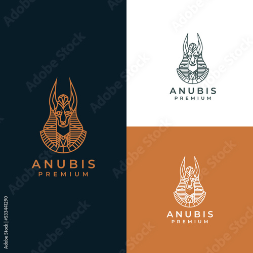 Anubis logo design icon vector