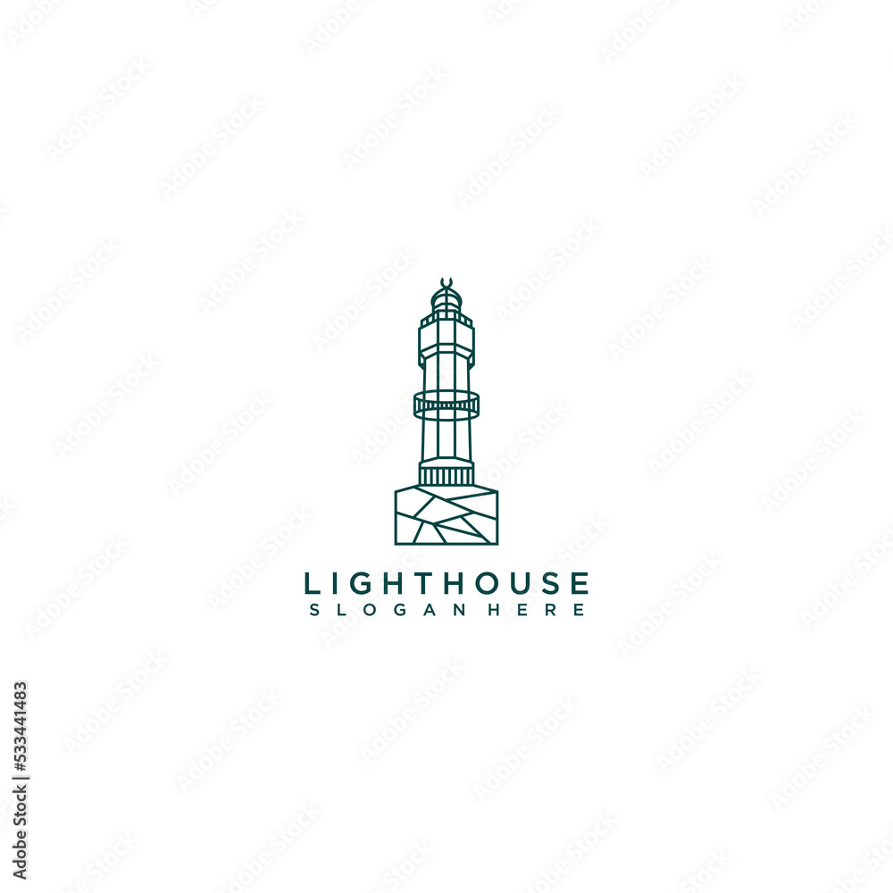 Light House logo deing icon vector Light House logo deing icon vector