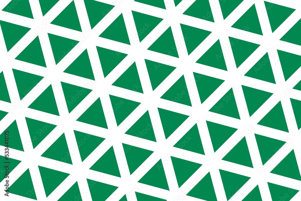 Geometric pattern in the colors of the national flag of Nigeria. The colors of Nigeria.
