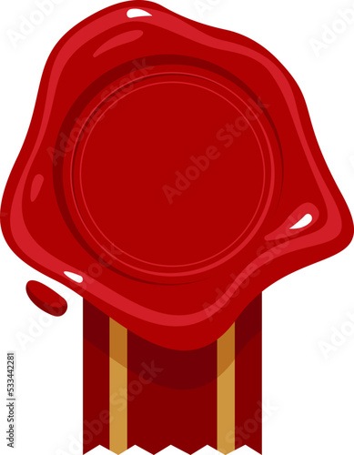 Waxing seal with stripe hand drawn illustration