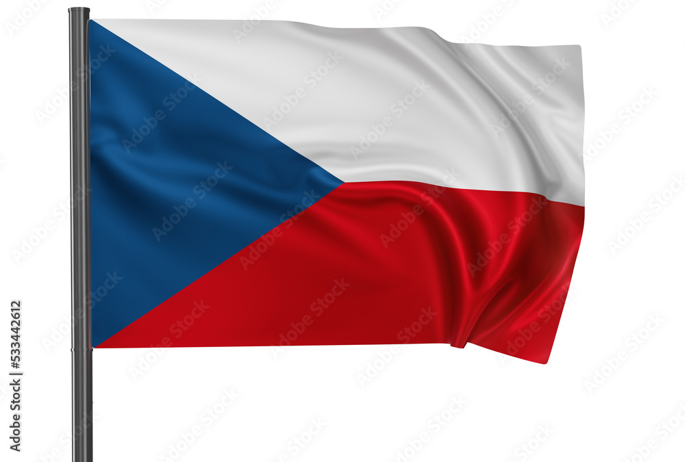 Czech national flag, waved on wind, PNG with transparency Czech national flag, waved on wind, PNG with transparency