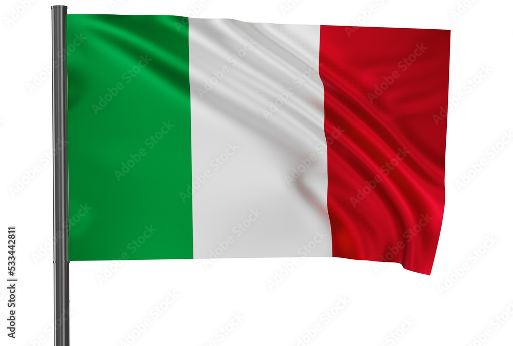 Italy national flag, waved on wind, PNG with transparency Italy national flag, waved on wind, PNG with transparency