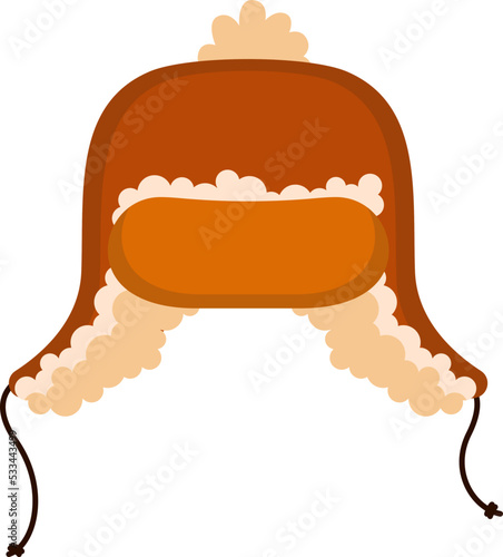 Winter wool hat with earflaps