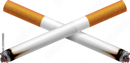3D realistic cigarette tabacco photo