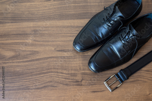 Men's shoes and belt