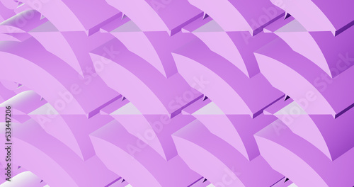 Render with purple arch surface