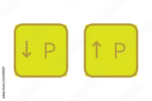 Hyperphosphatemia and Hypophosphatemia – Phosphorus P excess and deficit electrolyte disorder, yellow arrow icon vector illustration