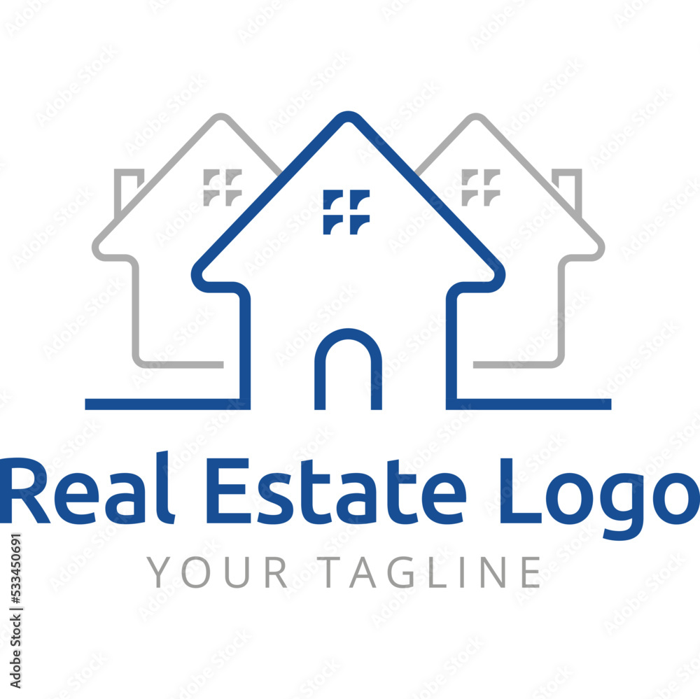 Real estate, house roof related simple icon vector logo Real estate, house roof related simple icon vector logo