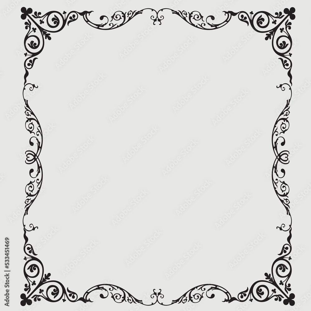 Frame, in the style of an ornament, Vector illustration eps 10, Art. Frame, in the style of an ornament, Vector illustration eps 10, Art.