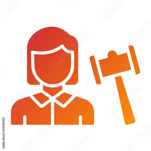 Auctioneer Female Icon Style