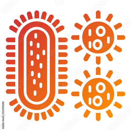 Bacteria And Virus Icon Style