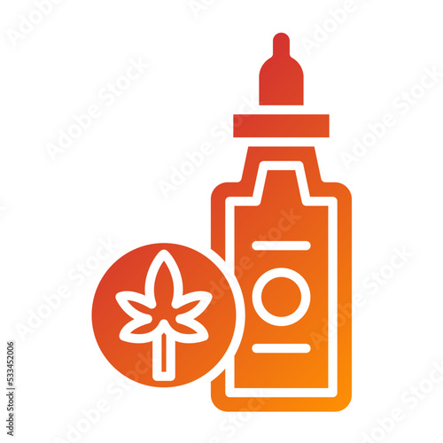Cbd Oil Icon Style