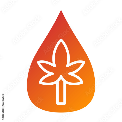 Hemp Oil Icon Style