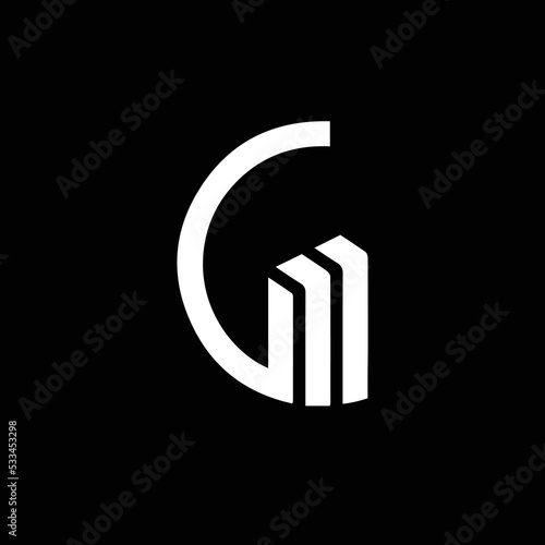 GM GM Logo Design, Creative Minimal Letter GM GM Monogram