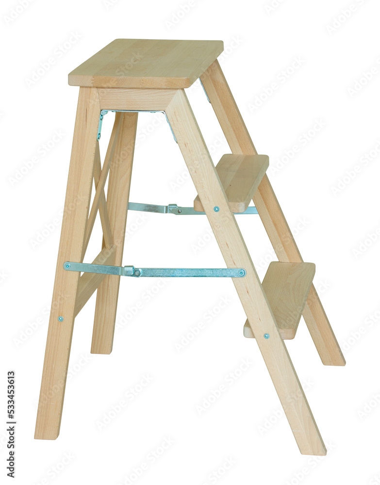 wooden ladder isolated with clipping path wooden ladder isolated with clipping path