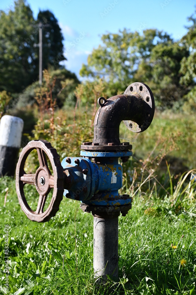 Water hydrant, River Barrow, Athy, County Kildare, Ireland Water hydrant, River Barrow, Athy, County Kildare, Ireland