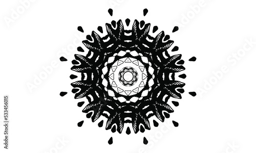 New mandala design, abstract black mandala, color vector unique modern Iliustration for t shirt design 