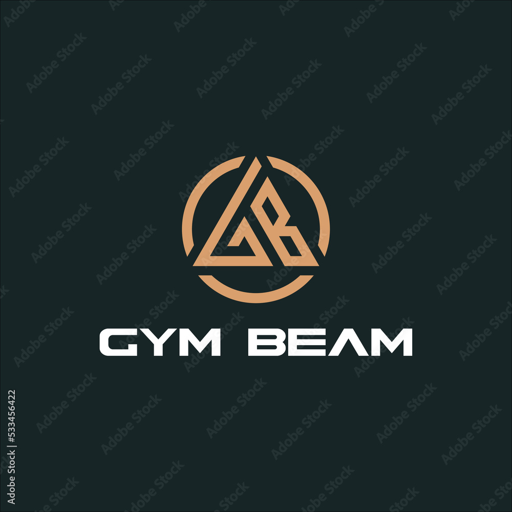 GB gym logo initial letter vector GB gym logo initial letter vector