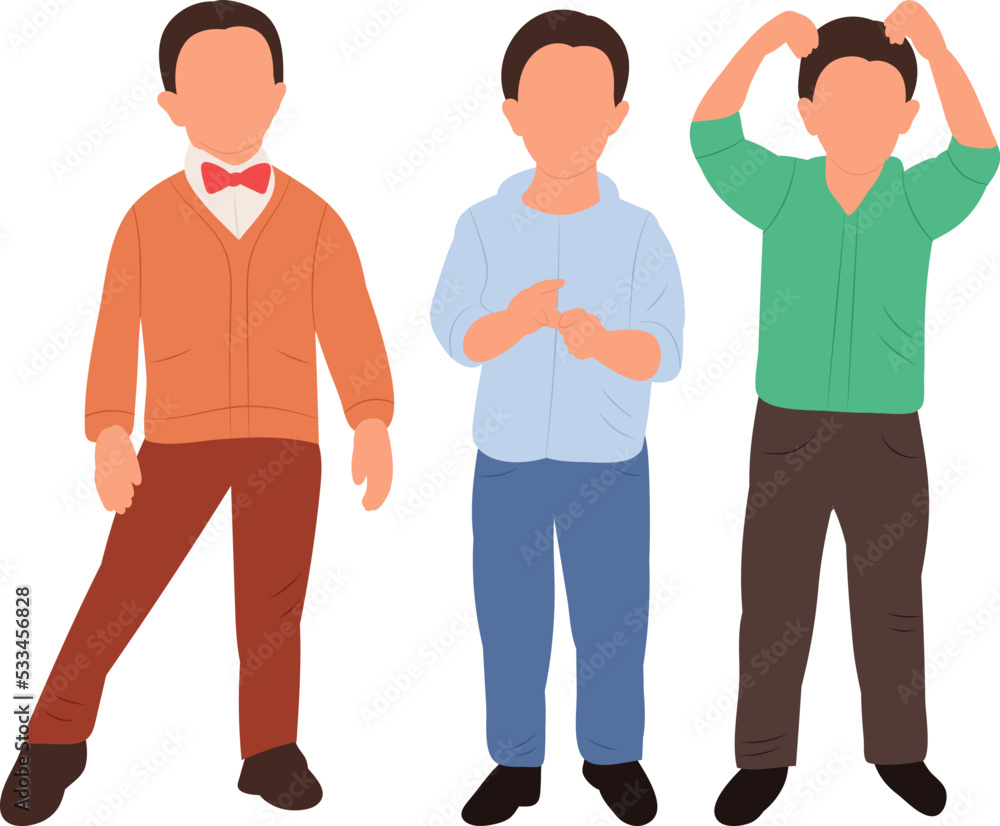 kids boy on white background isolated vector kids boy on white background isolated vector