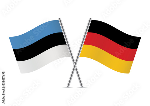 Estonia and Germany crossed flags. Estonian and German flags on white background. Vector icon set. Vector illustration. Free Download Estonia and Germany crossed flags. Estonian and German flags on white background. Vector icon set. Vector illustration. - GFXLoad