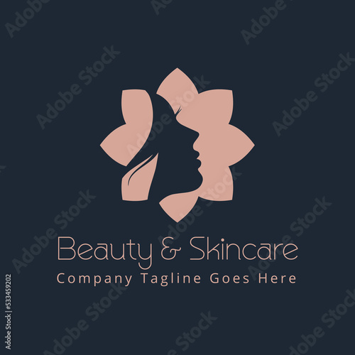 Beauty, Skincare, Salon, Spa, Dermatology Clinic Flower Logo Design