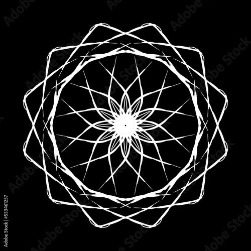 Ornamental round mandala. Beautiful white circular sign. vintage vector pattern. Vector eps10