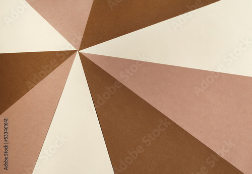 Paper for pastel overlap in beige, brown and terracotta colors for background, banner, presentation template. Creative trendy background design in natural colors.