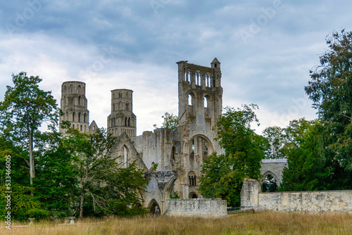 Ruins of an old Benedictine monastery and abbey in Jumieges in Normandy © Karl Allen Lugmayer