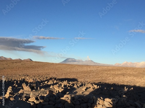 volcanic landscape in island