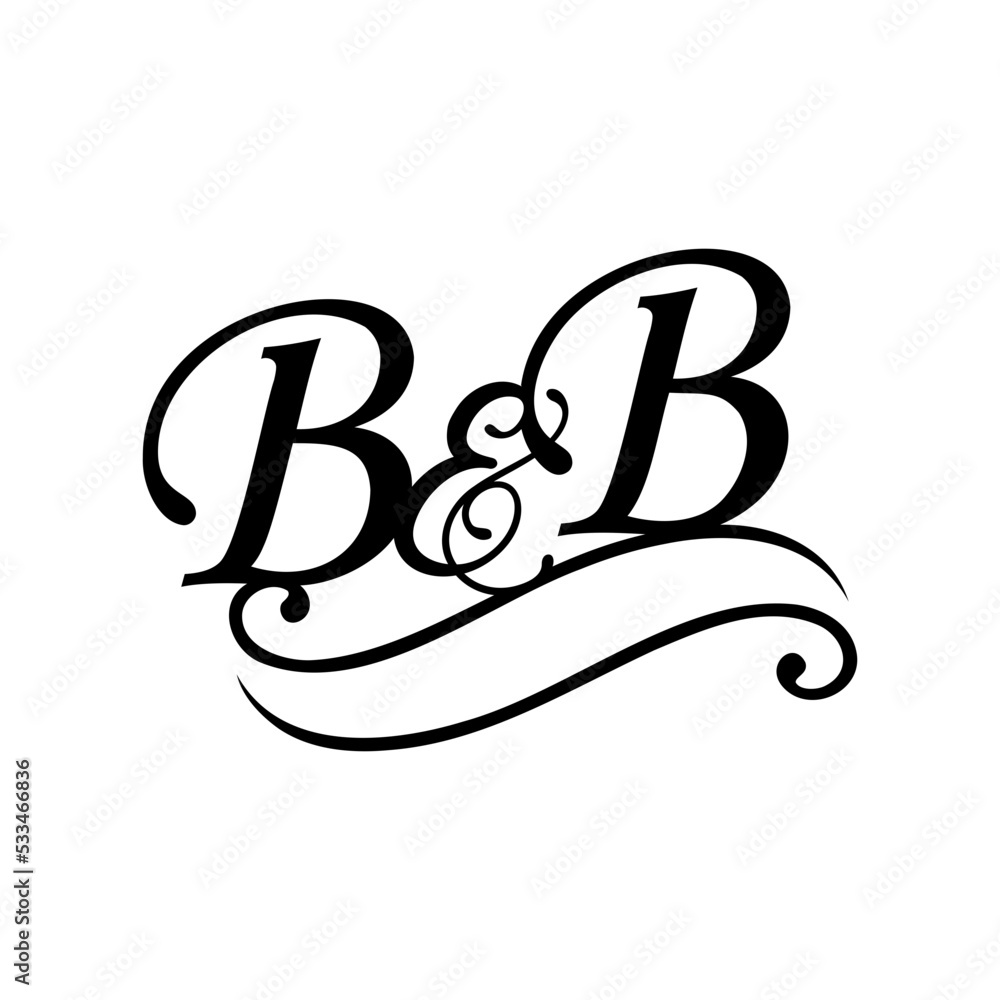 bb, bb, Calligraphic signature icon. Wedding Logo Monogram. modern symbol. Couples logo for wedding - obrazy, fototapety, plakaty 
