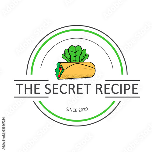 burrito tasty with lots of protein and Vegetable logo