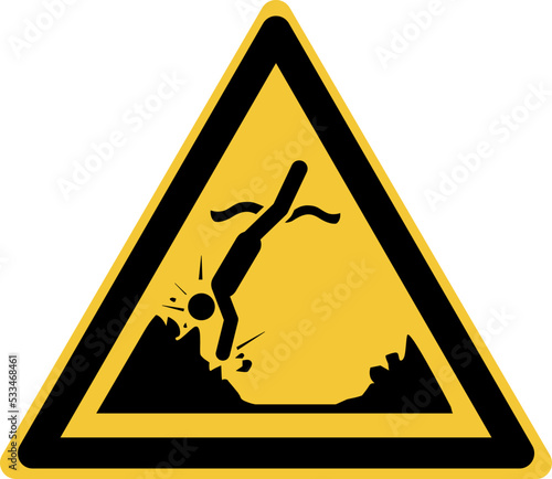 ISO 7010 W049 Warning; Submerged objects