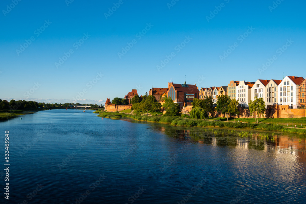 panorama of the city of malbork poland europe