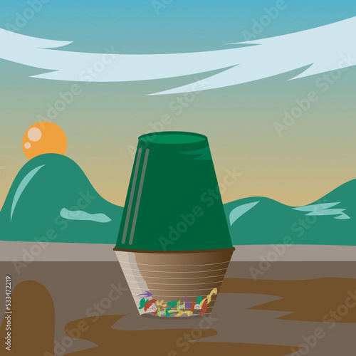 Green cone use for food waste to fertilizer .