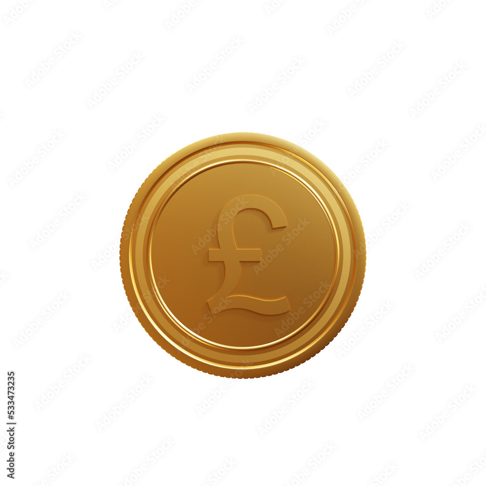 Currency Symbol Pound 3D Illustration Currency Symbol Pound 3D Illustration